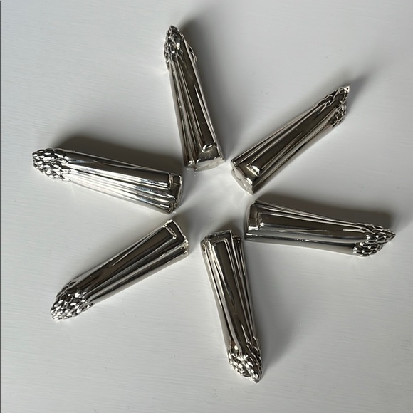 Vintage Silea Silver Plate Asparagus Knife Rests - Picture 1 of 11